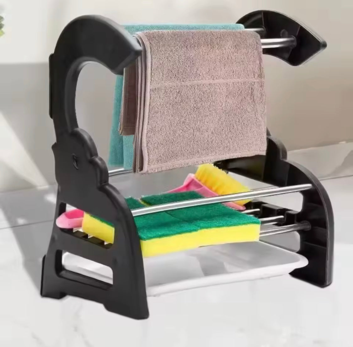 Durable Stainless Steel Sponge Holder, Sturdy Rust Proof Kitchen Drying Rack, Kitchen Storage Organizer Durable Stainless Steel Sponge Holder, Sturdy Rust Proof Kitchen Drying Rack, Kitchen Storage Organizer